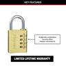 Combination Brass Padlock 40mm