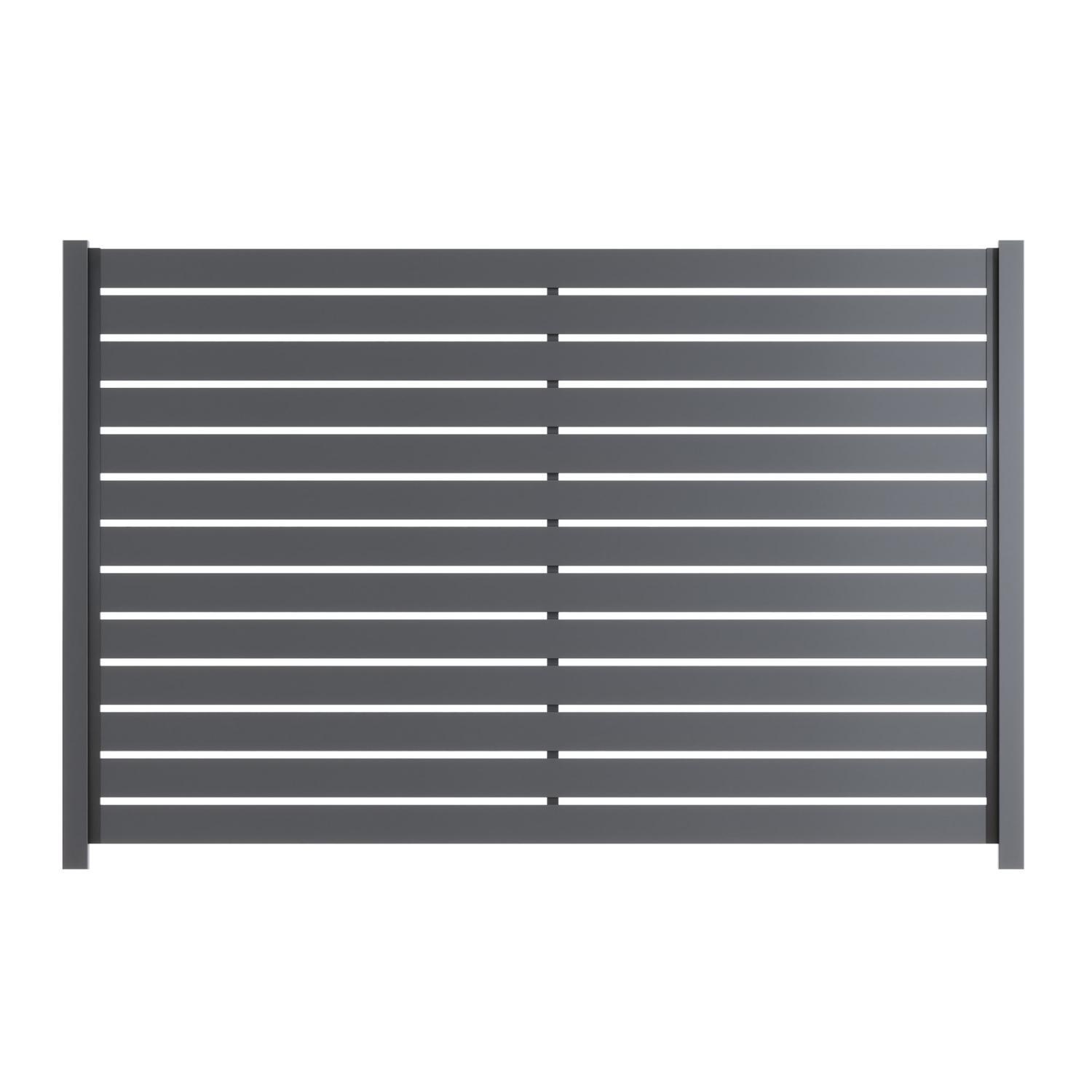 VistaWall Horizontal Slat Fence Panel H : 1500mm x W: 2400mm Thunder