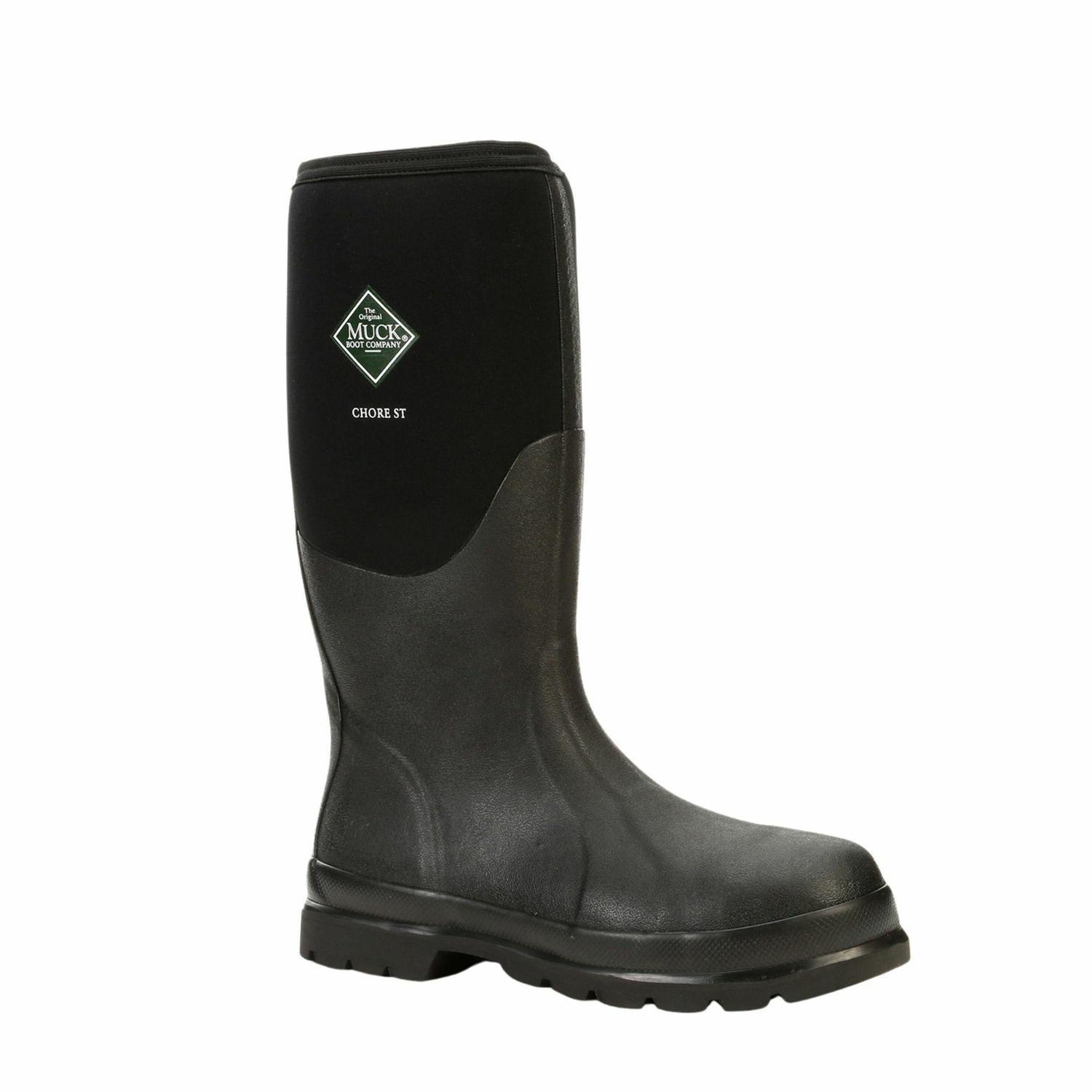 Tall Steel Toe Gumboot Unisex 12 Black