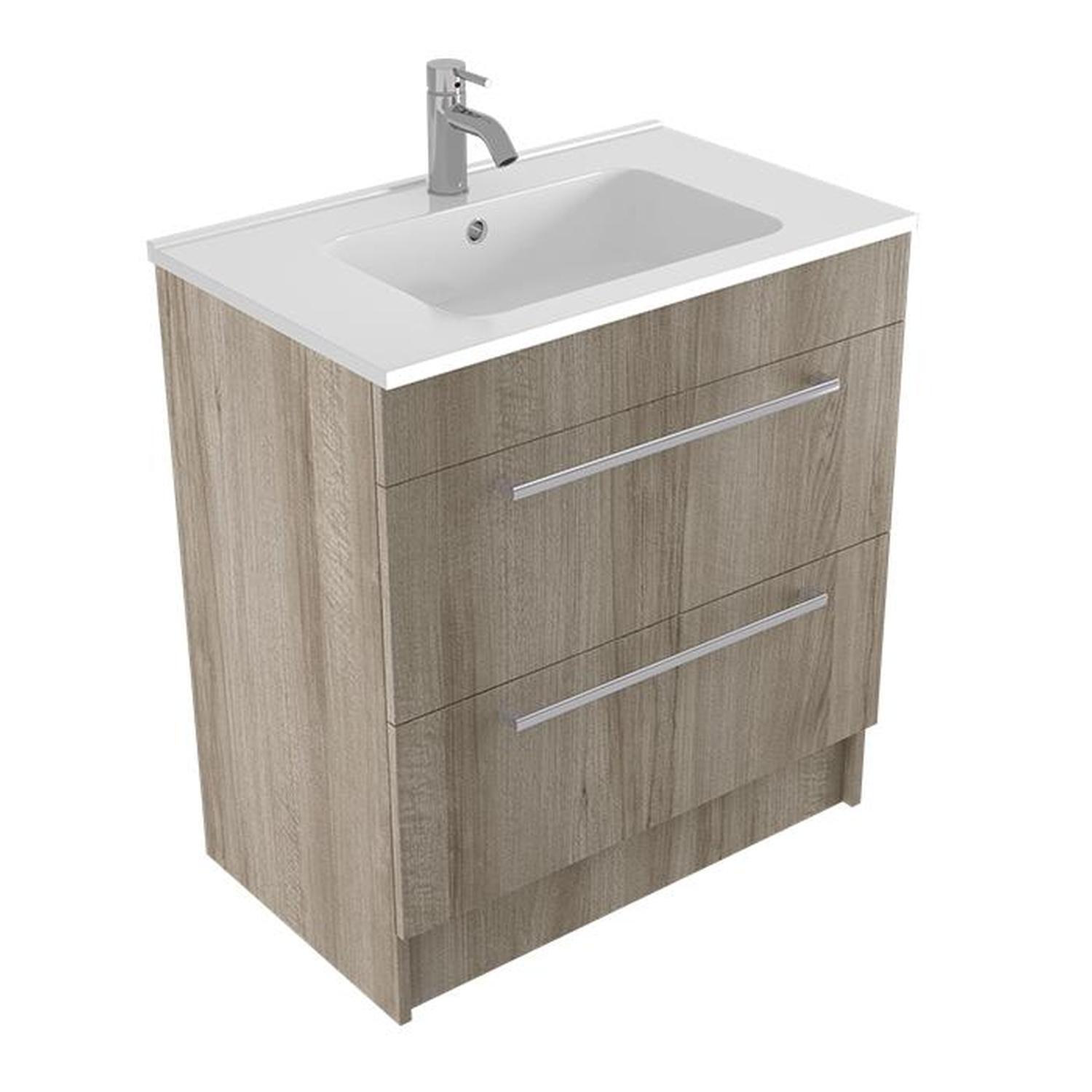 Floor Vanity 750mm Ashen Walnut