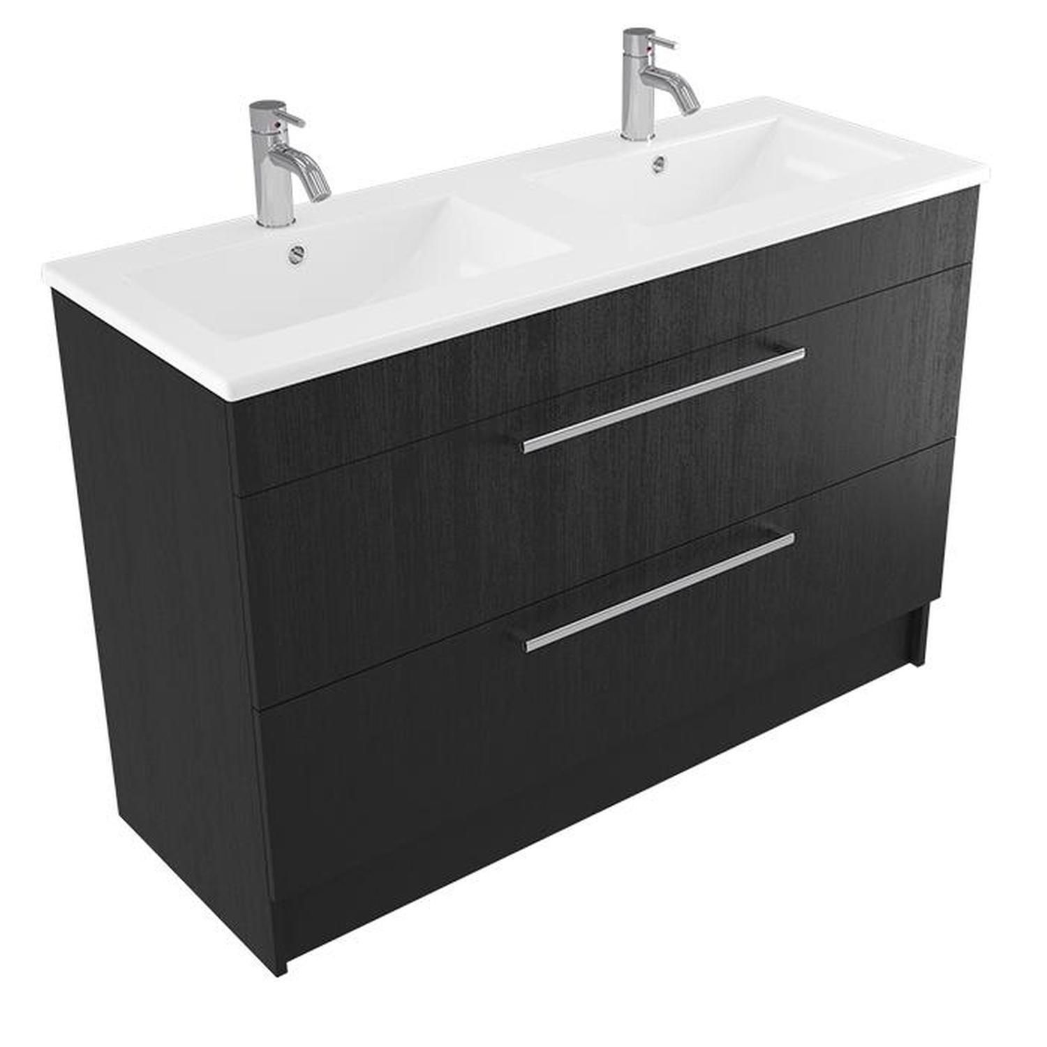 Calais Floor Vanity 1200mm Black