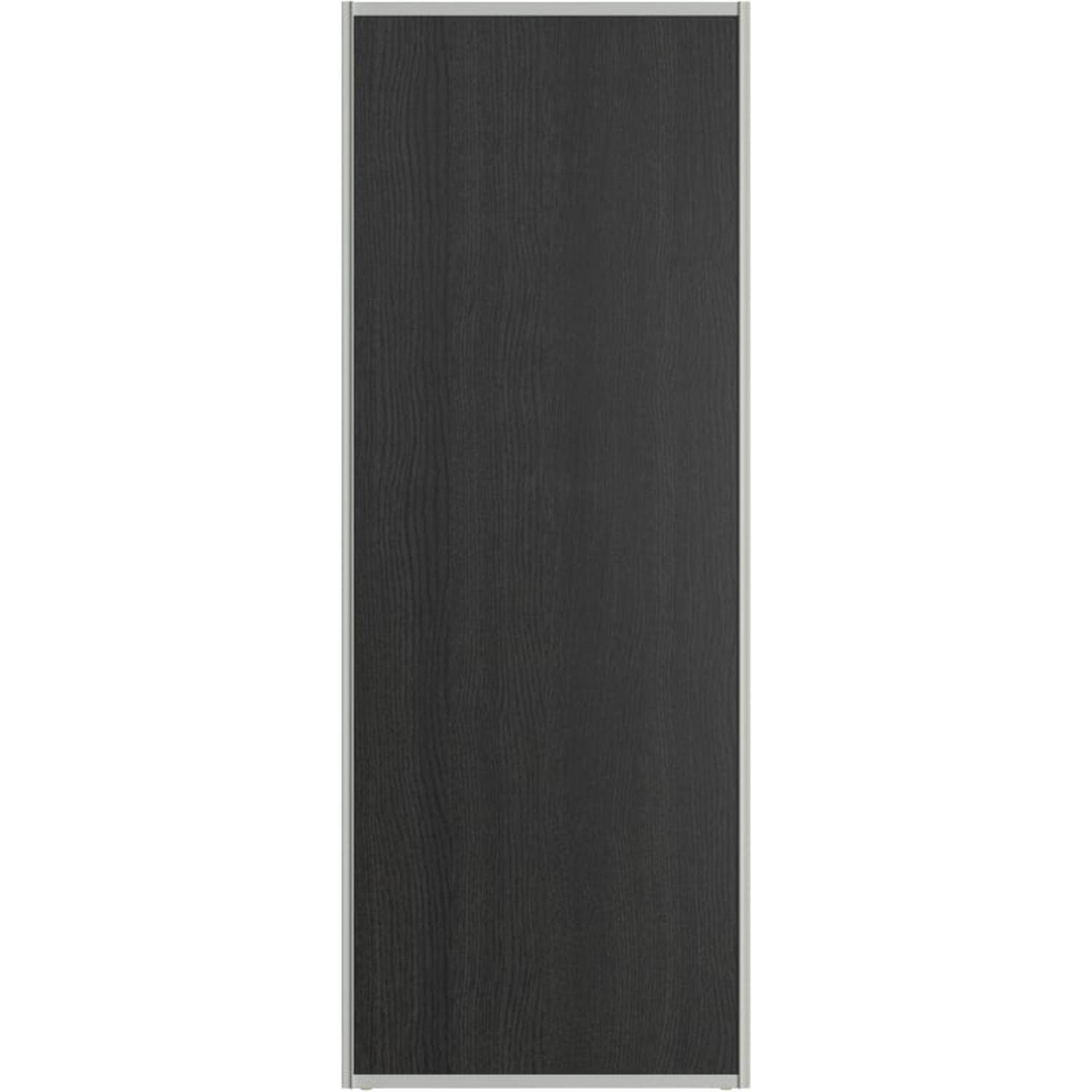 Sliding Wardrobe Door (White Frame) H: 2000mm, W: 600mm Charred Oak