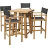 Milano 5 Piece Outdoor Bar Setting