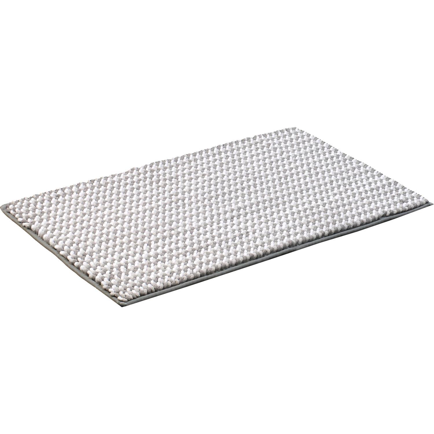 Microfibre Loop Bath Mat 80cm x 50cm Grey