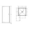 2 Sided Flat Wall Acrylic Shower 900 x 900 x 1965mm White