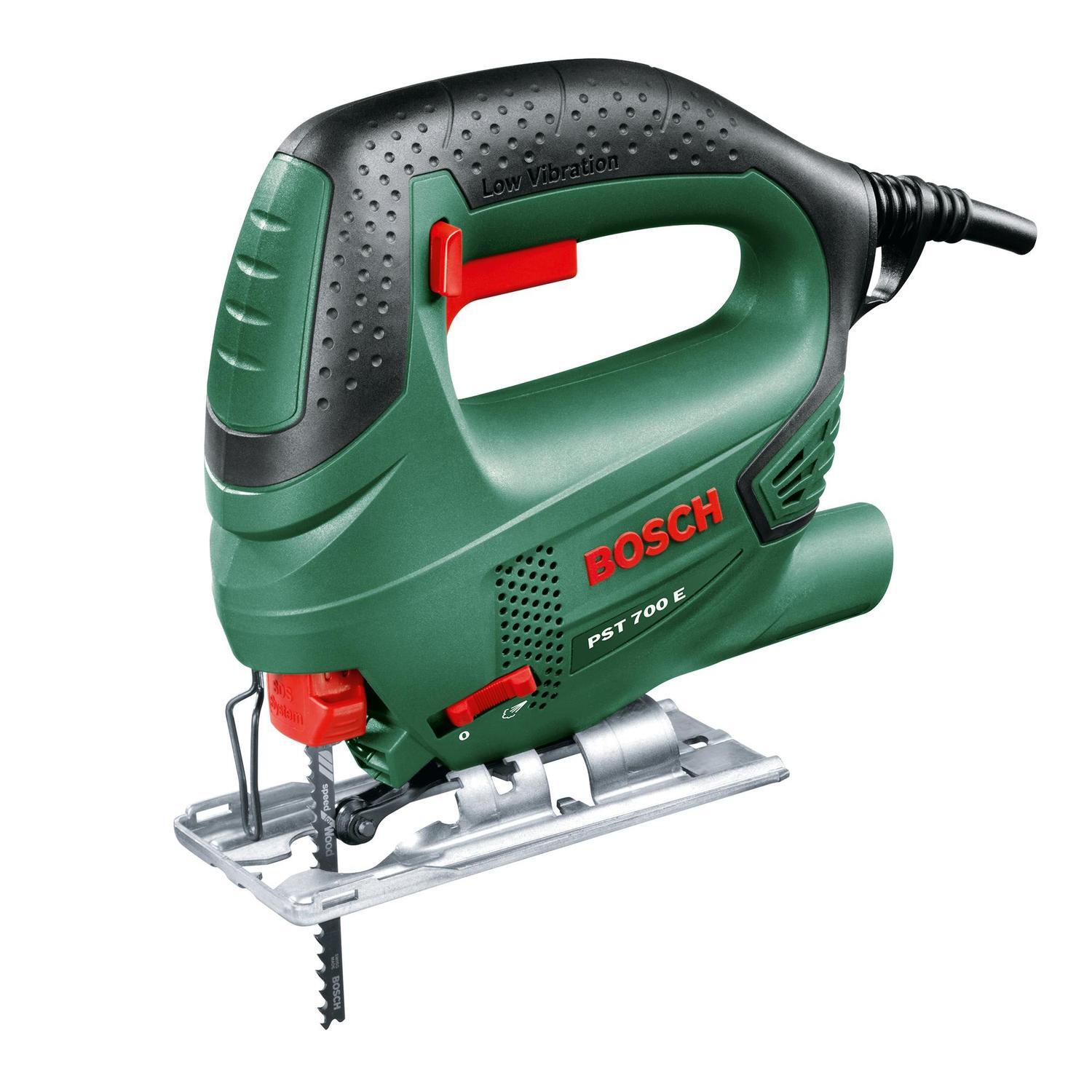 500 Watt Electric Corded Jigsaw Speed Control, Low Vibration, Adjustable Plate (PST 700 E)