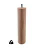Cylinder Pine Furniture Leg 200mm