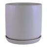 Indoor Adelle Pot and Saucer 18cm Grey