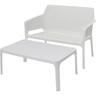 Vivid Outdoor Lounge Setting 2 Piece with Coffee Table White