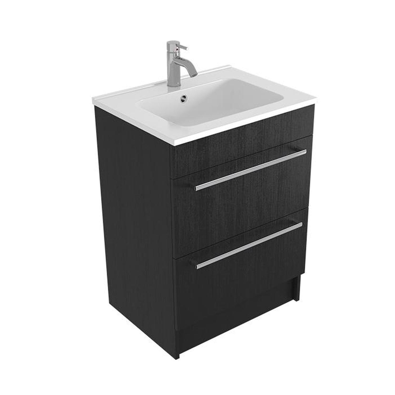 Floor Vanity 600mm Black
