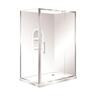 Capricorn Square Shower Moulded Wall Right Hand Tray with Pivot Door