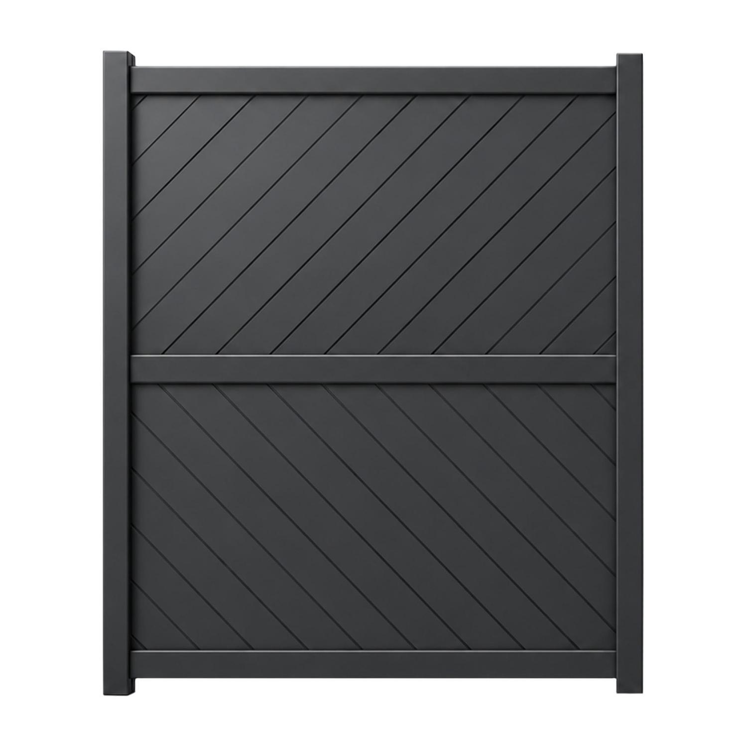 Valla Series Diagonal Driveway Gate H:1800mm x W:1500mm Black