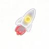 Rocket Neon Wall Light 510 x 270 x 20mm / 5V White
