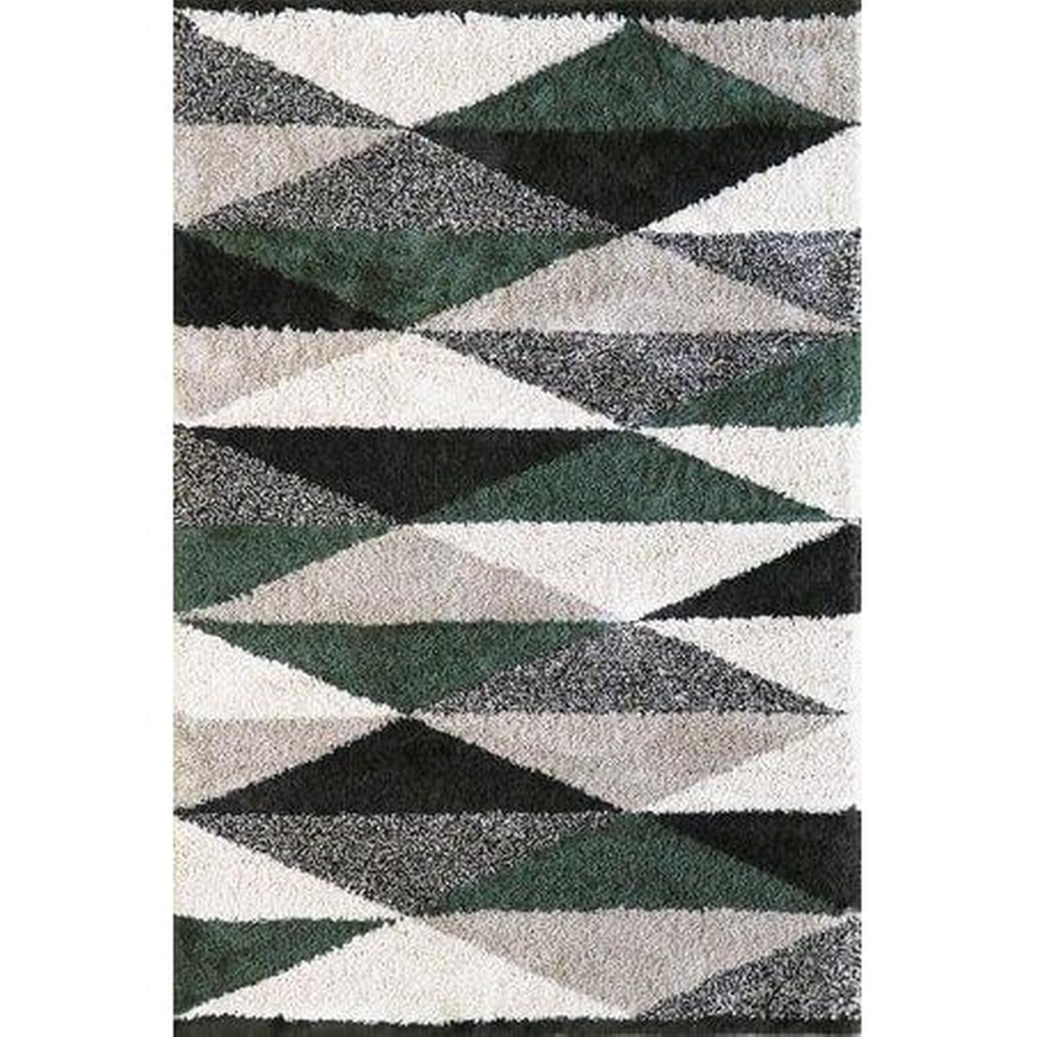 Limon | Mendi Floor Rug L: 2300mm, W: 1600mm Natural/Jungle Green | Mitre10