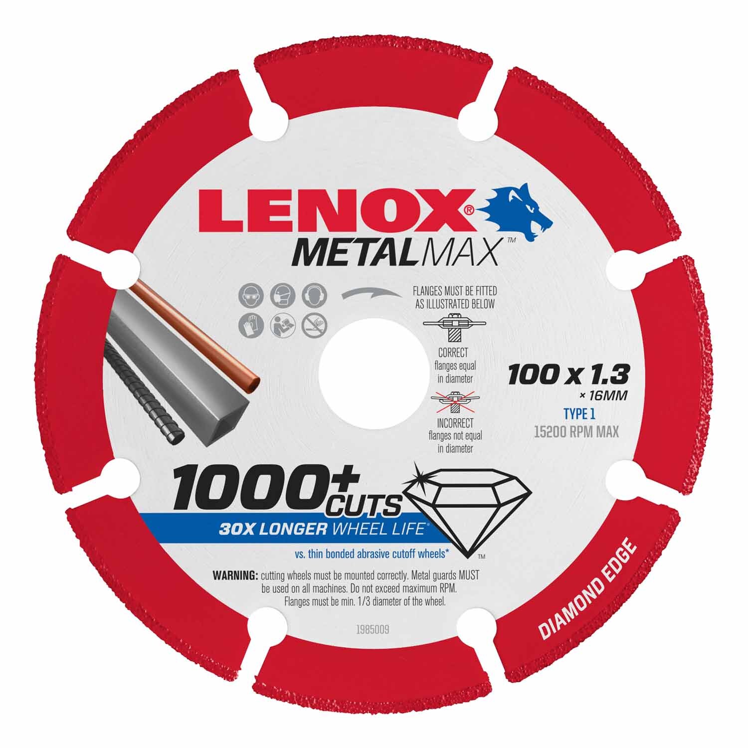 Lenox MetalMAX Cutoff Wheel Dg