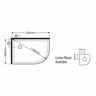 Round Shower Moulded Wall Left Hand