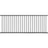 Aluminium Perimeter Flat Top Fence Panel W:2400 x H:900mm Black