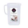 Drink Pitcher Clear with White Clips 2.3L