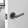 SCARLETT KNURLED PRIVACY SET SATIN GRAPHITE FINISH