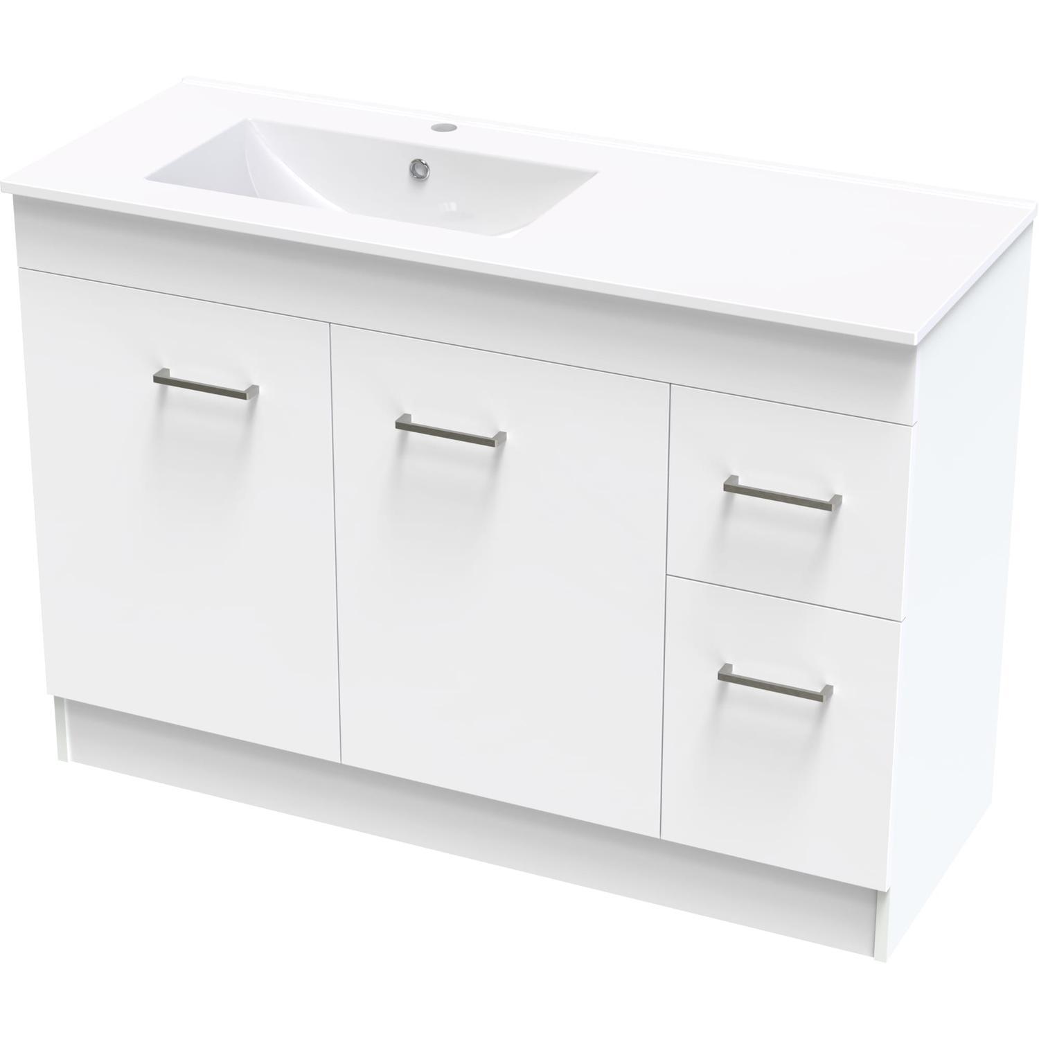 Classic Valley 1200 Left Hand Bowl Floor Ultra Gloss White