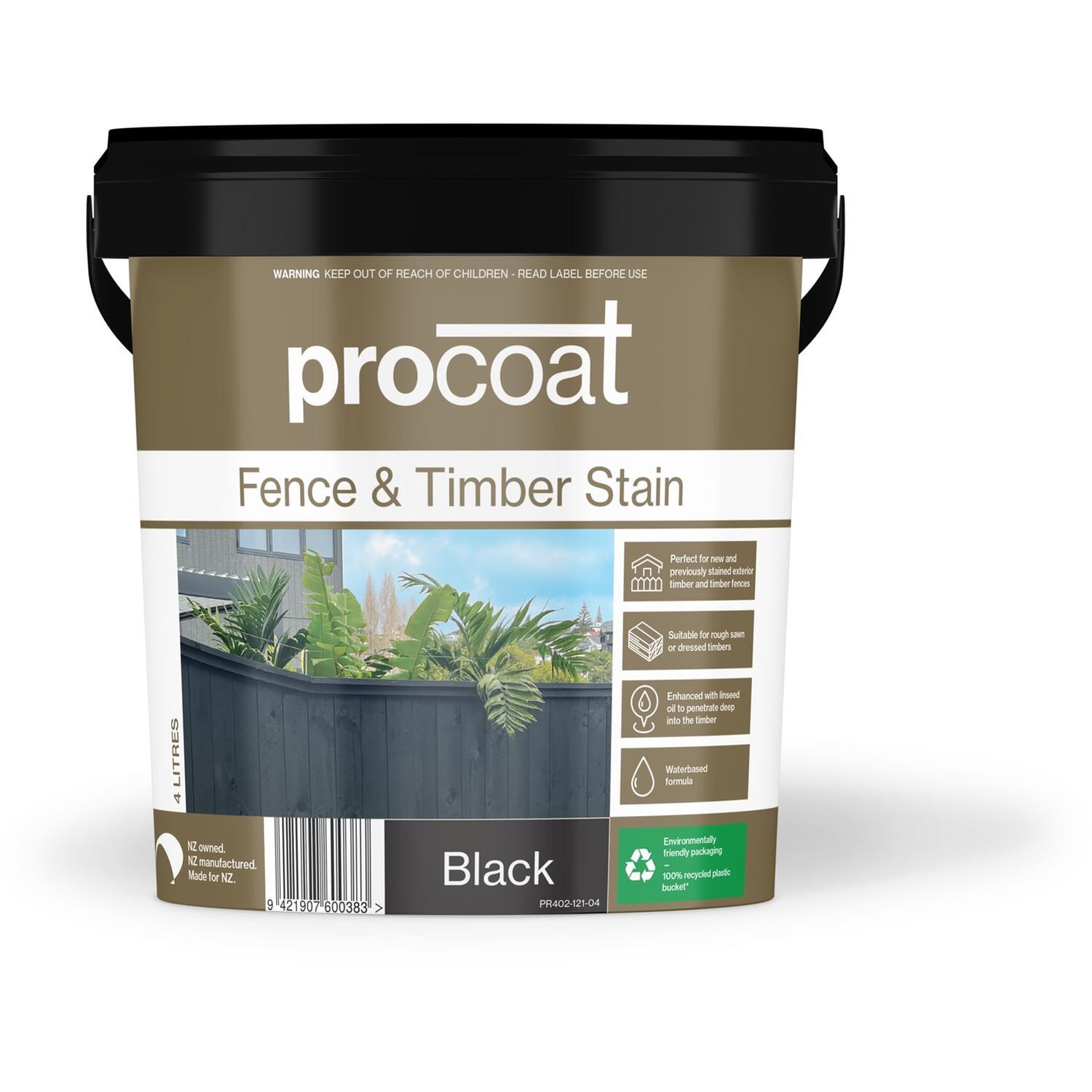 Fence and Timber Stain 4L Black