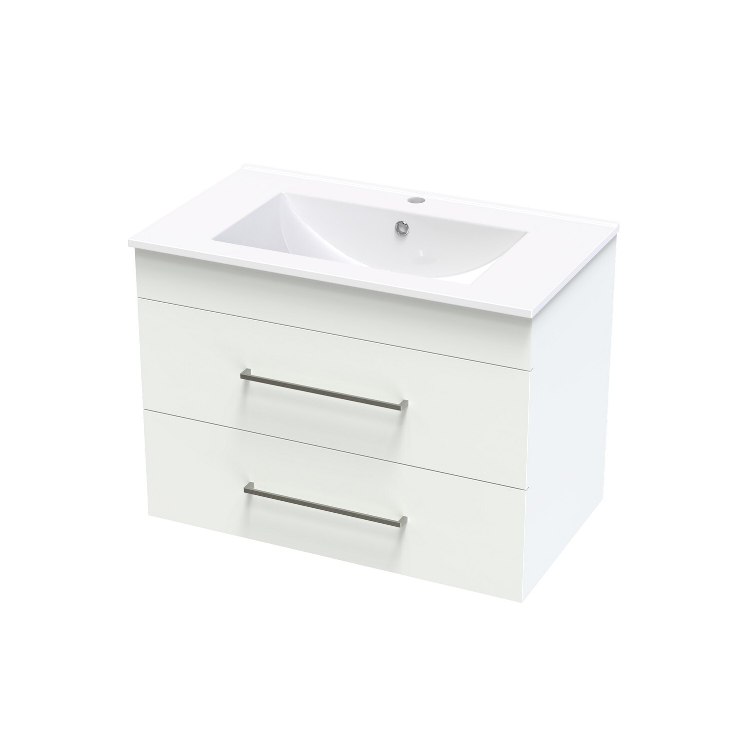 Cashmere Valley 800 Double Drawer Wall White Melamine