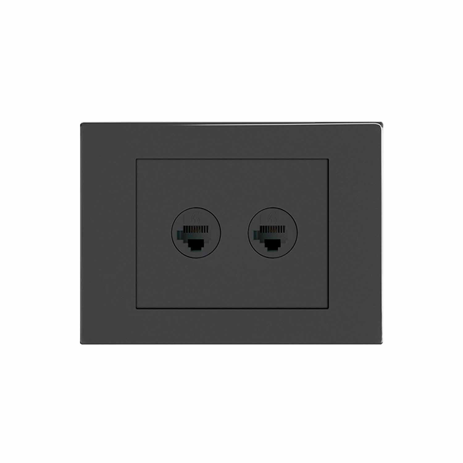 Vivo 2 Gang RJ45 Cat5e Horizontal Outlet