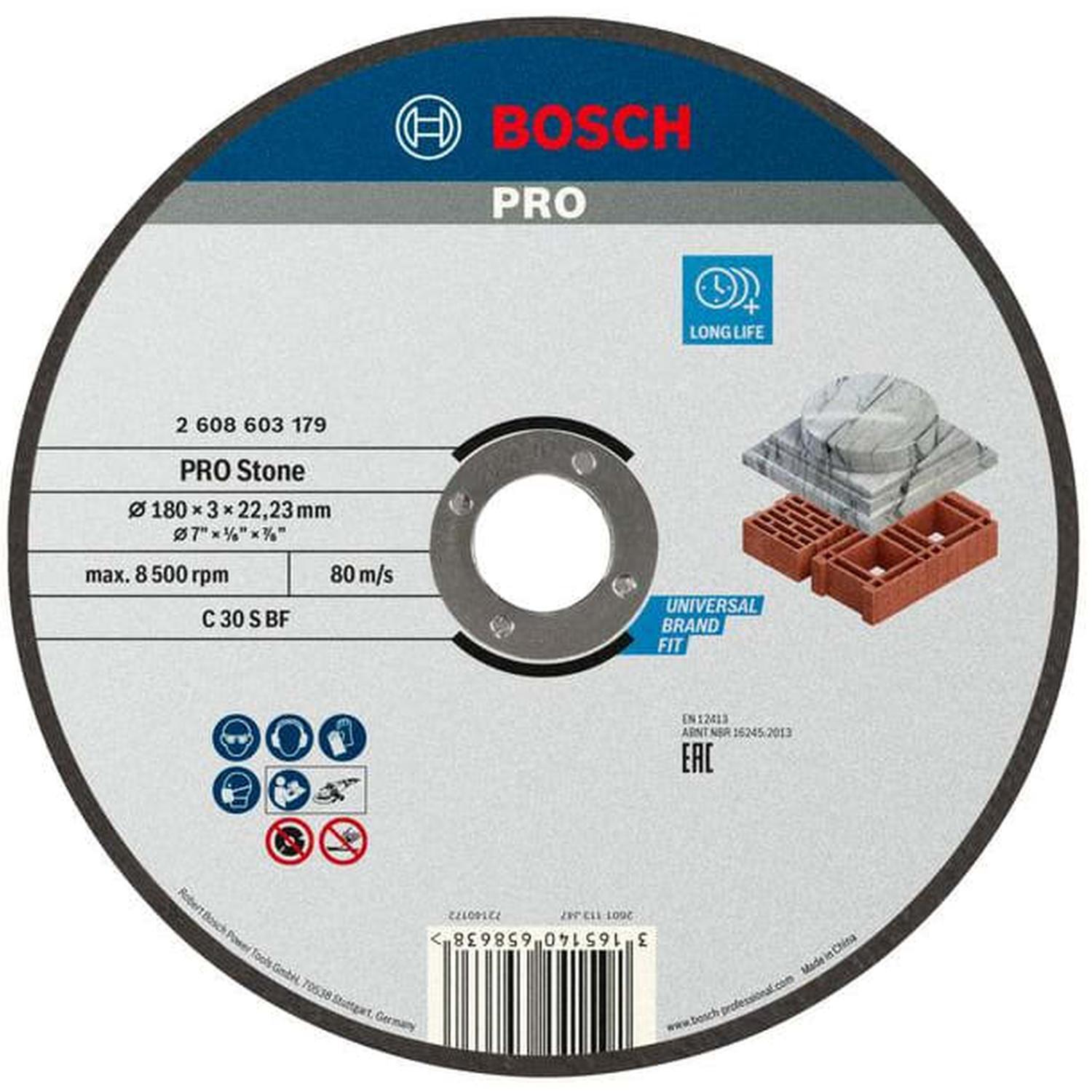 Stone Bonded Cutting Disc 180 x 3 x 22.23mm