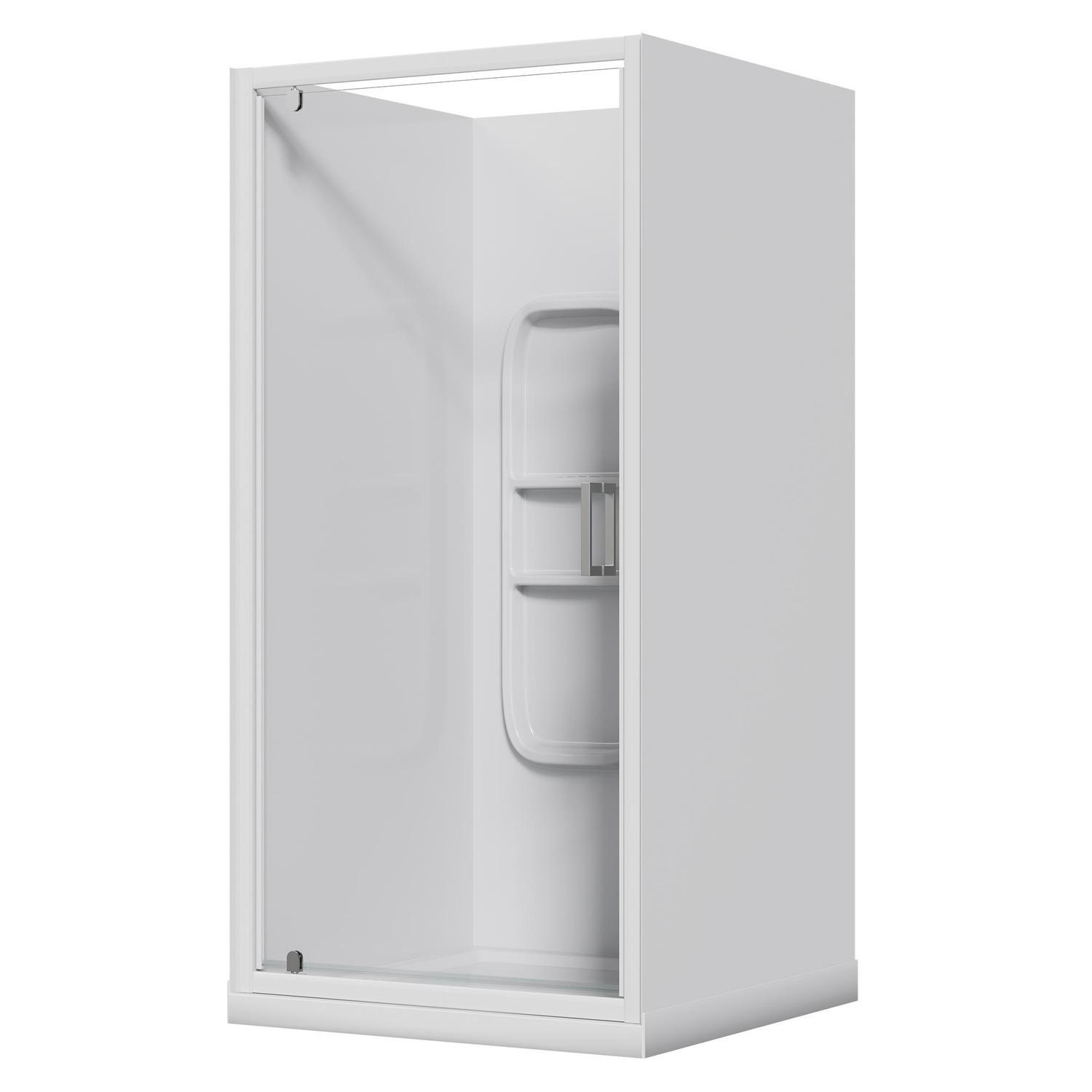 Alcove Side Mould Acrylic Shower 1000 x 1000 x 2015mm White