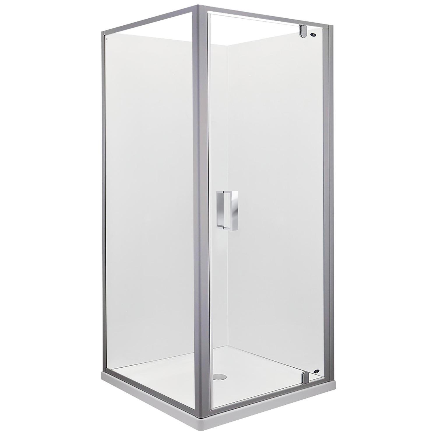 II Square Pivot Shower 900mm x 900mm Metallic Grey