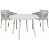 Canzo Outdoor Bistro Setting 3 Piece 1000mm Vivid Dining Chairs with arms