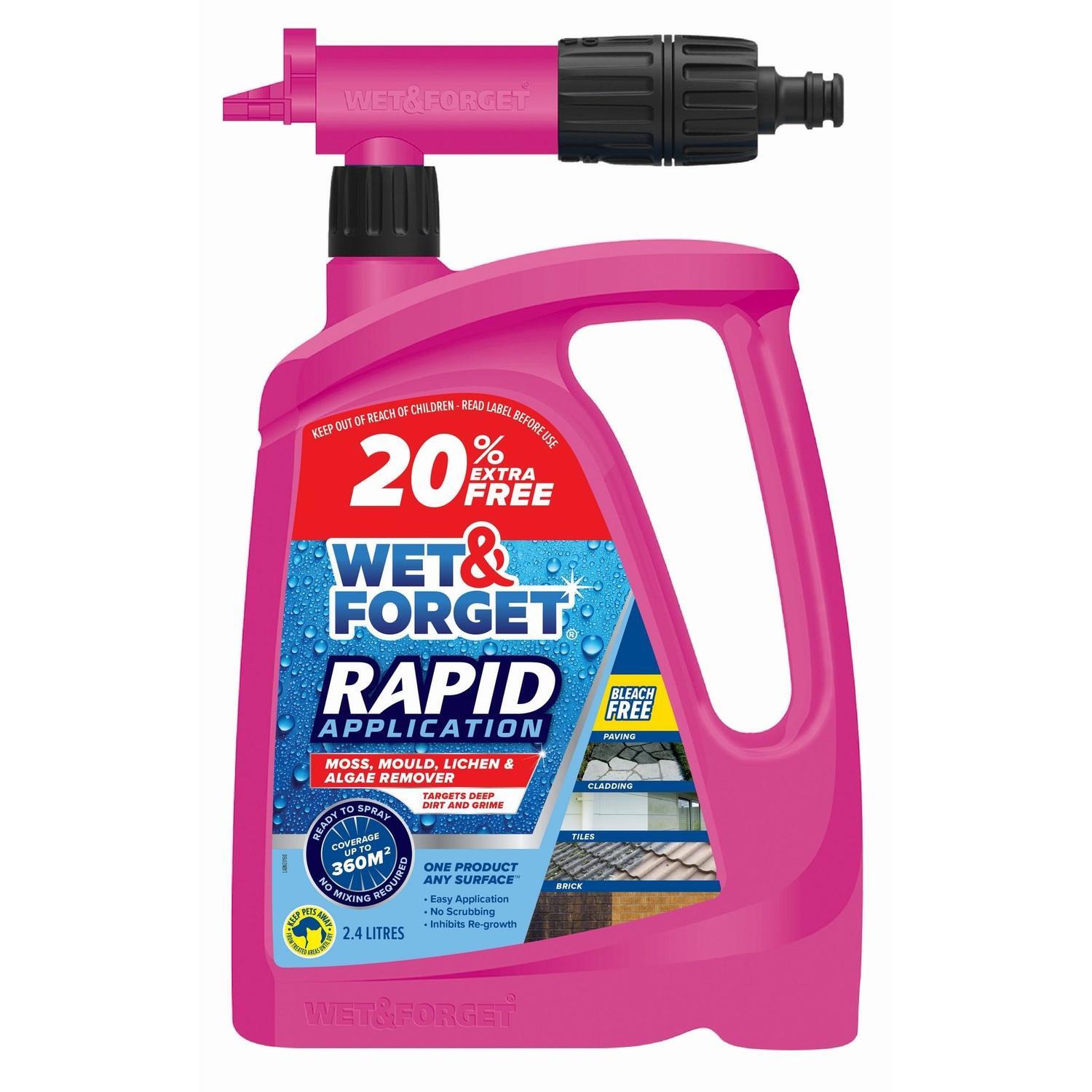 Rapid Application Outdoor Moss, Mould, Lichen and Algae Remover 2.4L Bonus