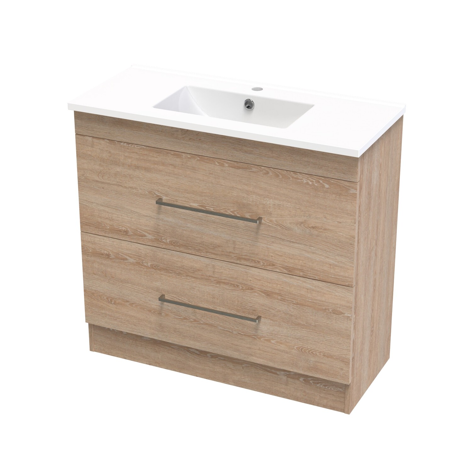 Cashmere Slim Double Drawer Floor Standing Vanity