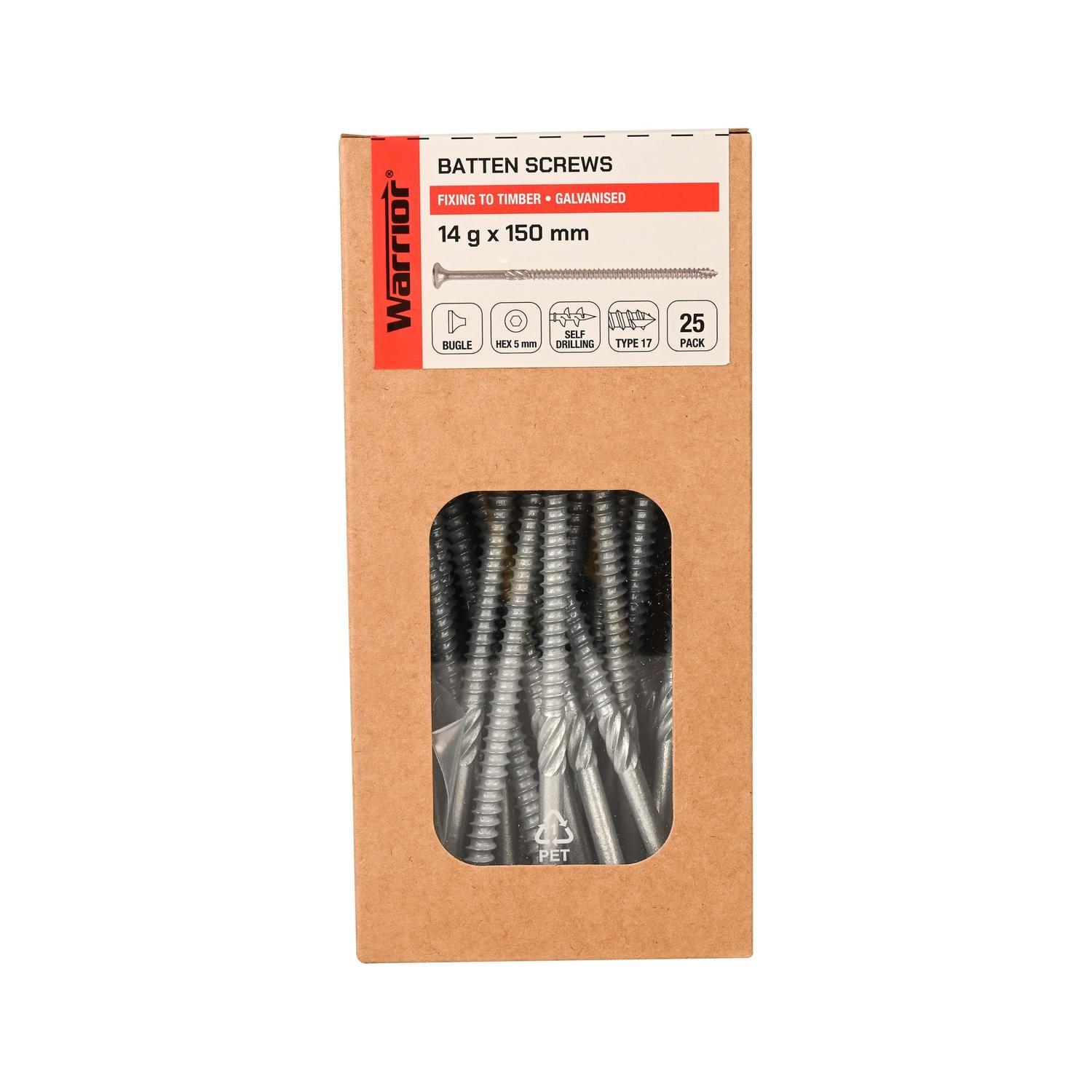 Batten Screws 14 g x 150mm Galvanised