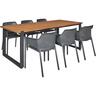 Montego Round Outdoor Dining Setting With Vivid Chairs 7 Piece