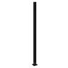 Aluminium Flanged Batten Fence Post H: 1800mm, W:60mm, D: 60mm Black