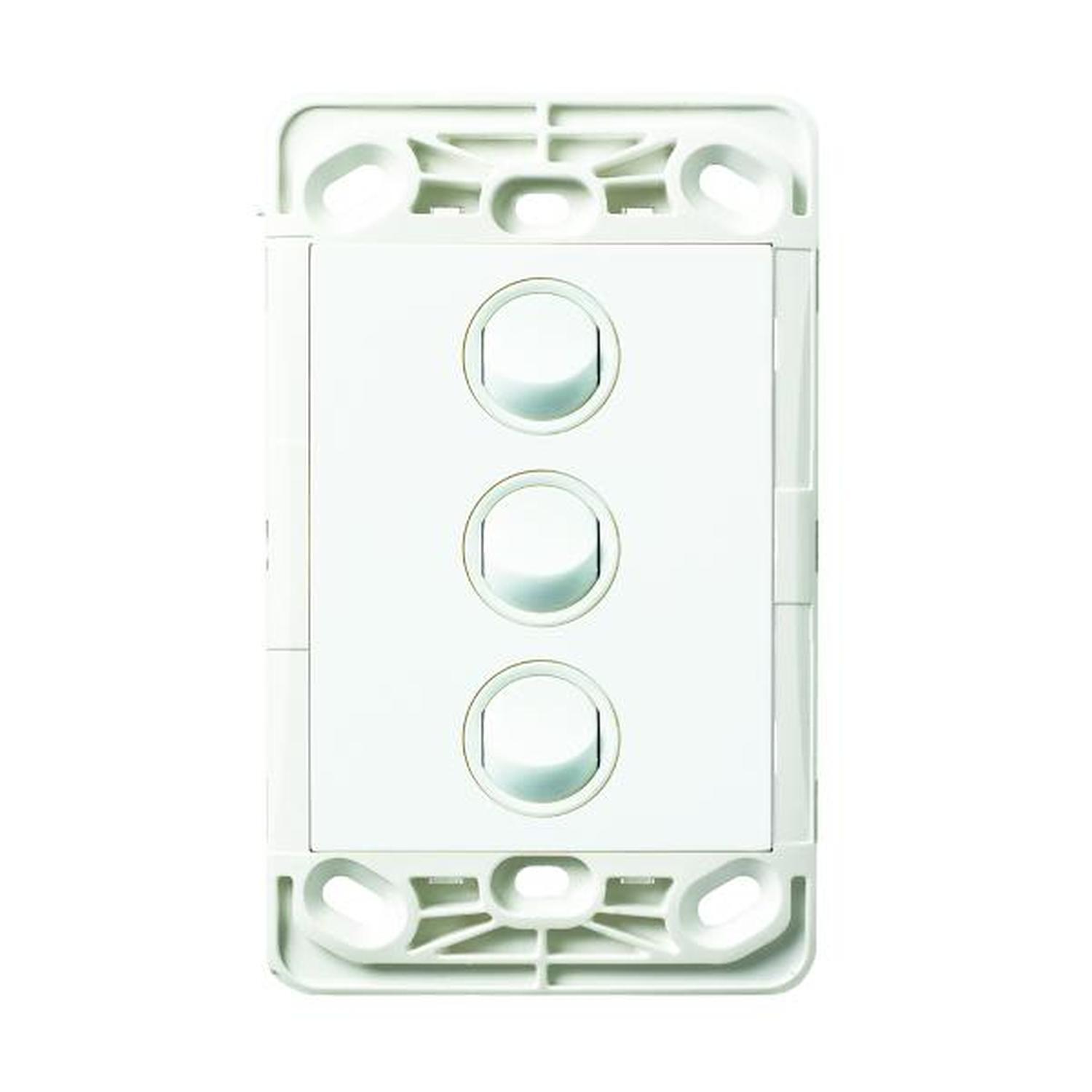 VIVO 3 Gang Grid & Mechanism Wall Switch