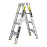 4 Step Double Sided Ladder 150 kg Rated Aluminium