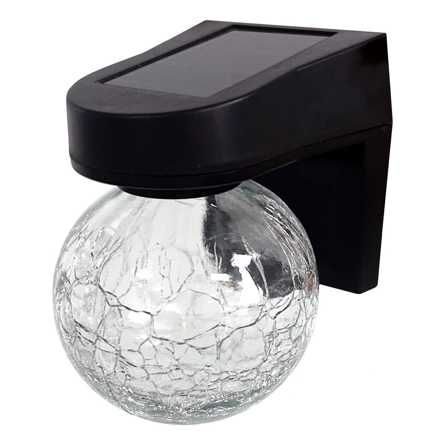 Glass Crackle Ball Colour Changing Wall Light 85mm White