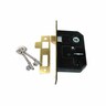 3 Lever Mortice Lock 45mm Polished Brass