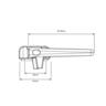 Window Handle High Profile Venting Right-Hand Sub Fix  85mm Black