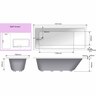 Cubit Bath Set No. 1 Single Swing Bathscreen Moulded Wall