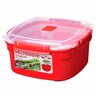Microwave Food Steamer Container 2.4 litre Red
