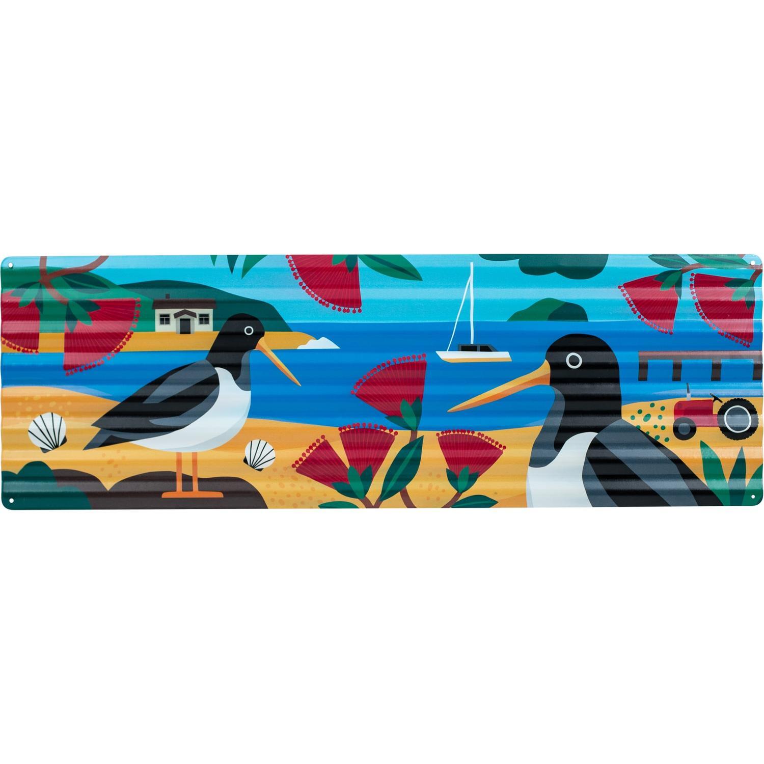 Oyster Catcher Corrugate Wall Art