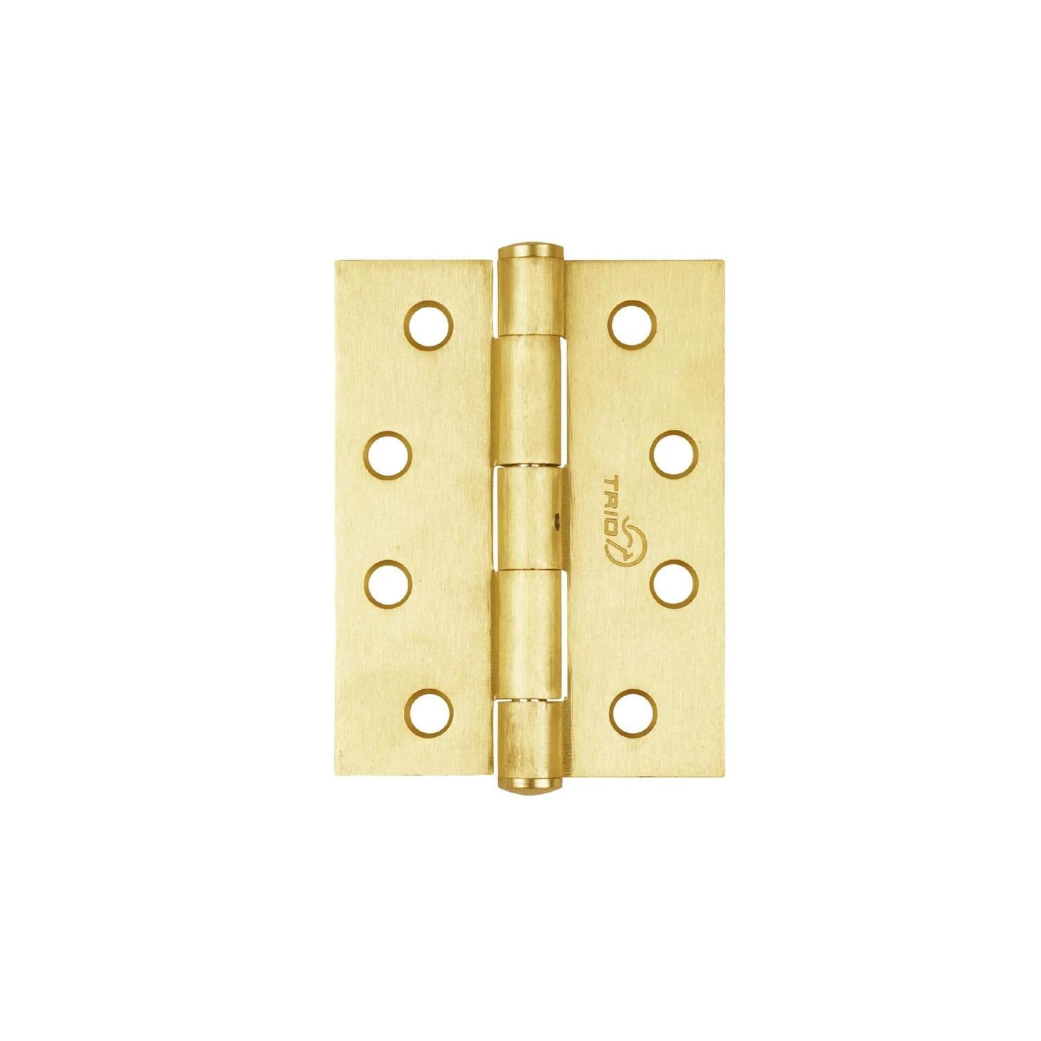 Butt Hinge Fixed 100mm x 75mm x 2.5mm Matte Gold