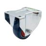 Rubber Fixed Castor  80mm Blue