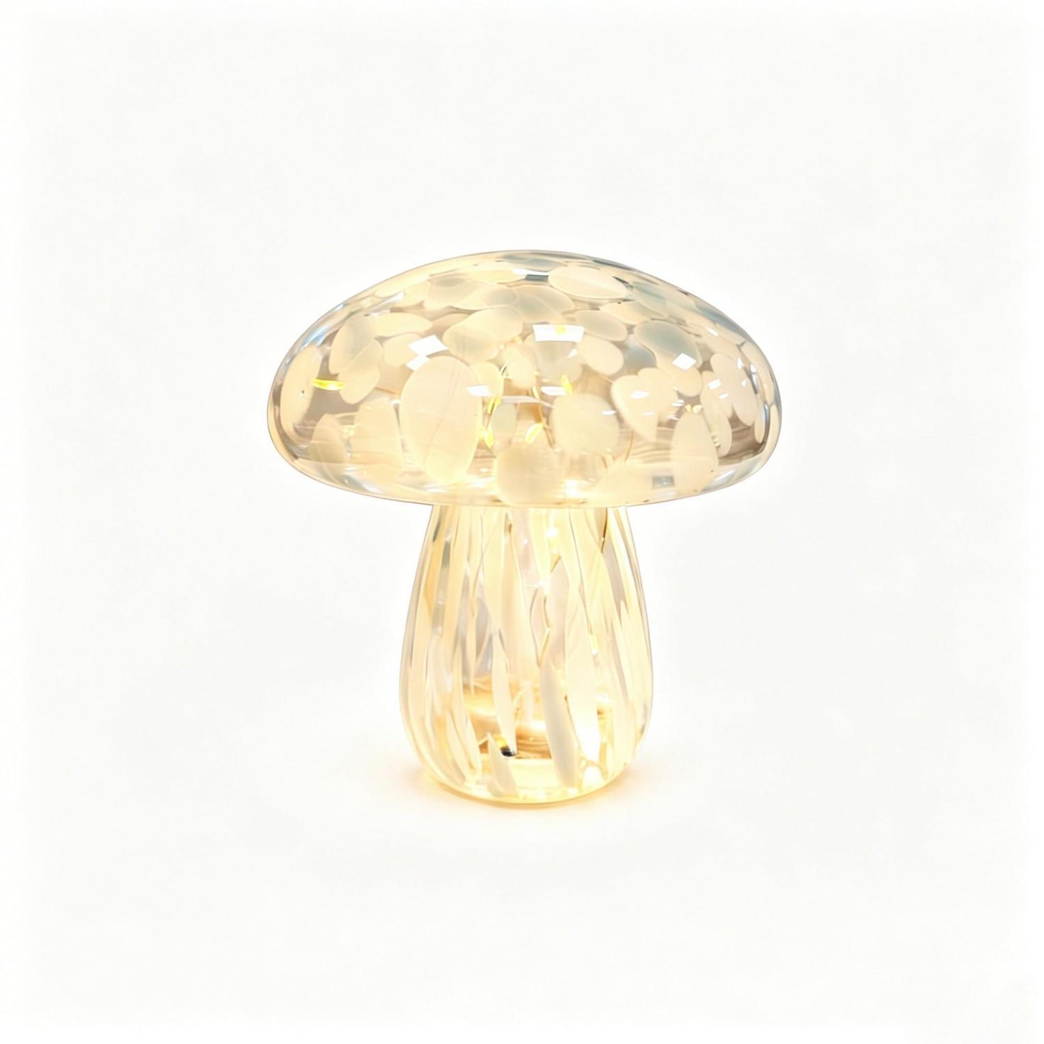Glass Mushroom Light 170 x 150 x 150mm/ 1.5V Glass