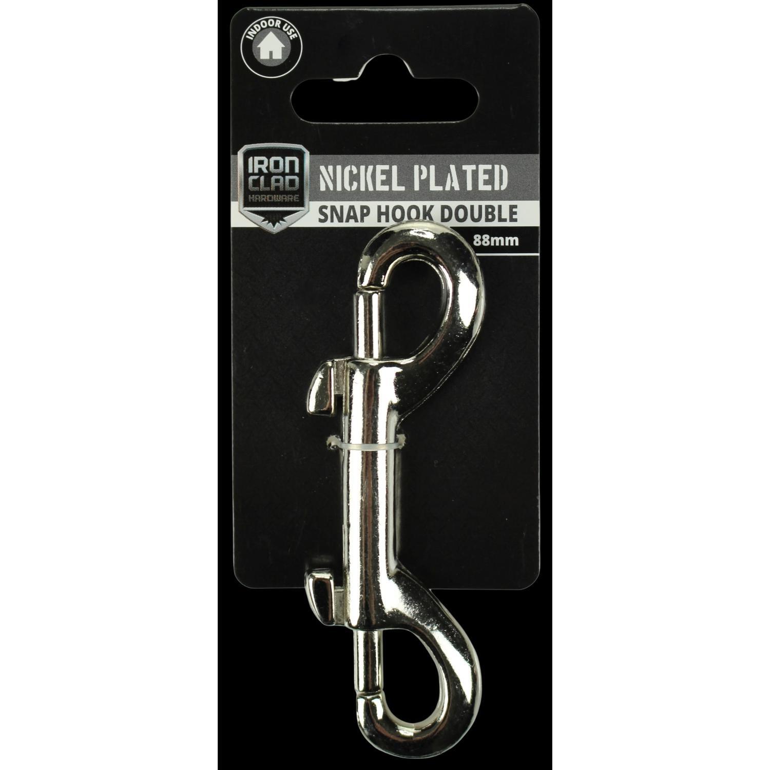 Snap Hook Double  90mm Nickel Plated