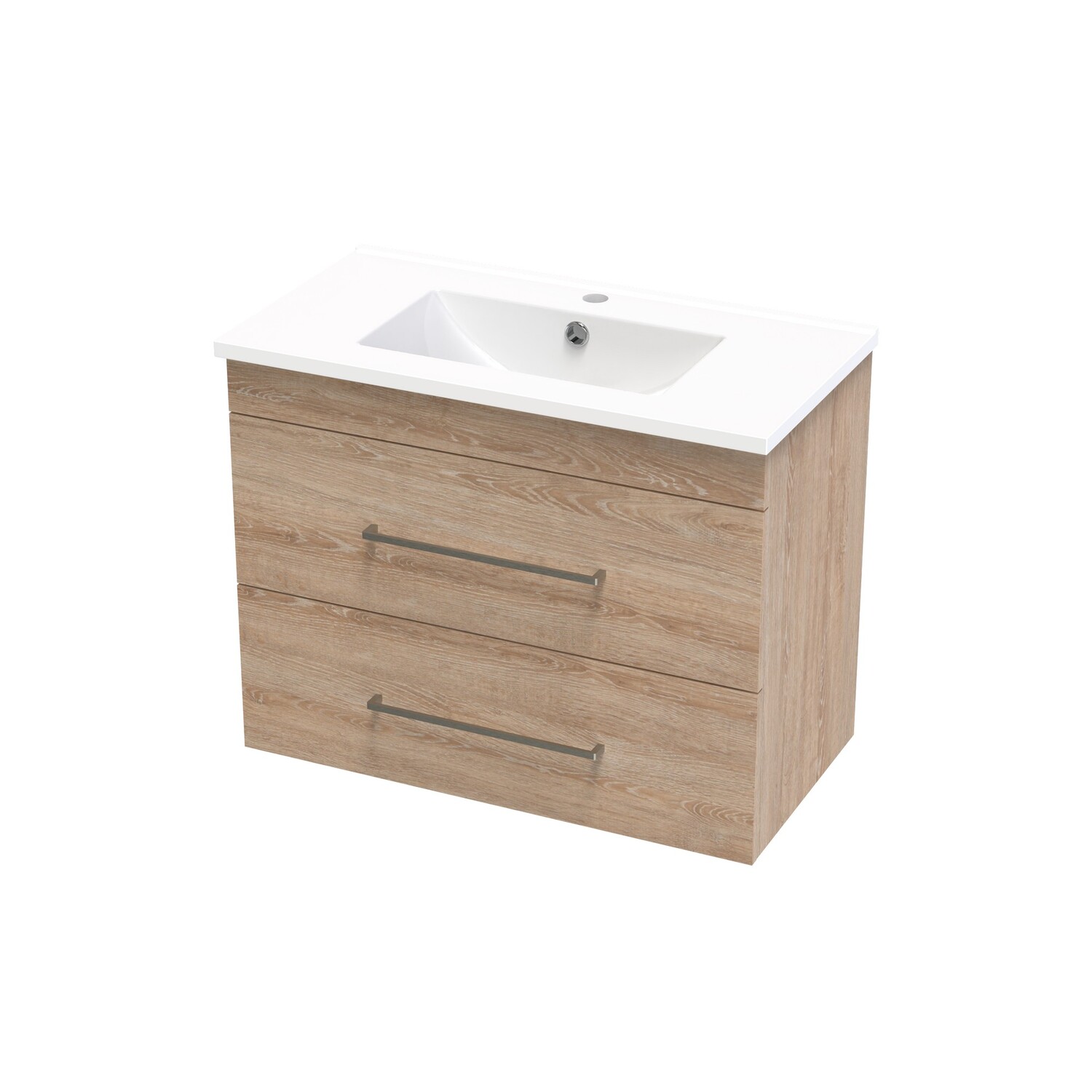 Cashmere Slim Double Drawer Wall Hung Vanity