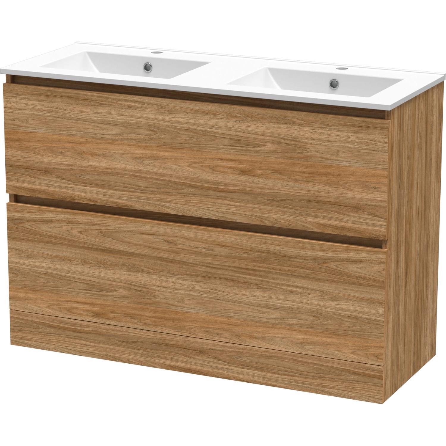 Double Drawer Double Bowl Floorstanding Vanity